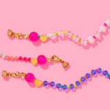 Haley Beaded Necklace - Sky Blue + Multi-Colored