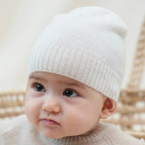 Cashmere Baby Hat Ivory: One Size