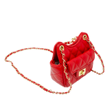 Tiny Quilted Treasure Bag - Red