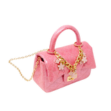 Sparkle Top Handle Handbag - Pink