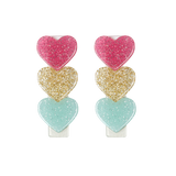Tricolor Heart Two Pack Clip Set