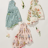 Baby Girls Jaipur 2-PC Set - Blue Prairie Block Print