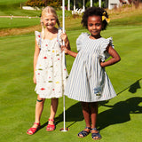 Girls Sarita Dress - Blue Stripe