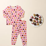 Kids Bamboo PJ Set - Pink Cupcakes