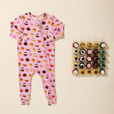 Baby Bamboo Romper - Pink Cupcakes