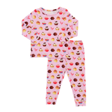 Kids Bamboo PJ Set - Pink Cupcakes