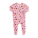 Baby Bamboo Romper - Pink Cupcakes