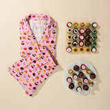 Womens Short Bamboo PJ Set - Pink Cupcakes