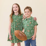 Girls Stevie Dress - Football Field