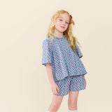 Girls Theodore Short - Light Blue Carnation