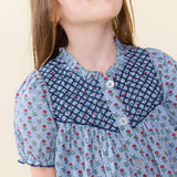 Girls Lucia Dress - Light Blue Carnation