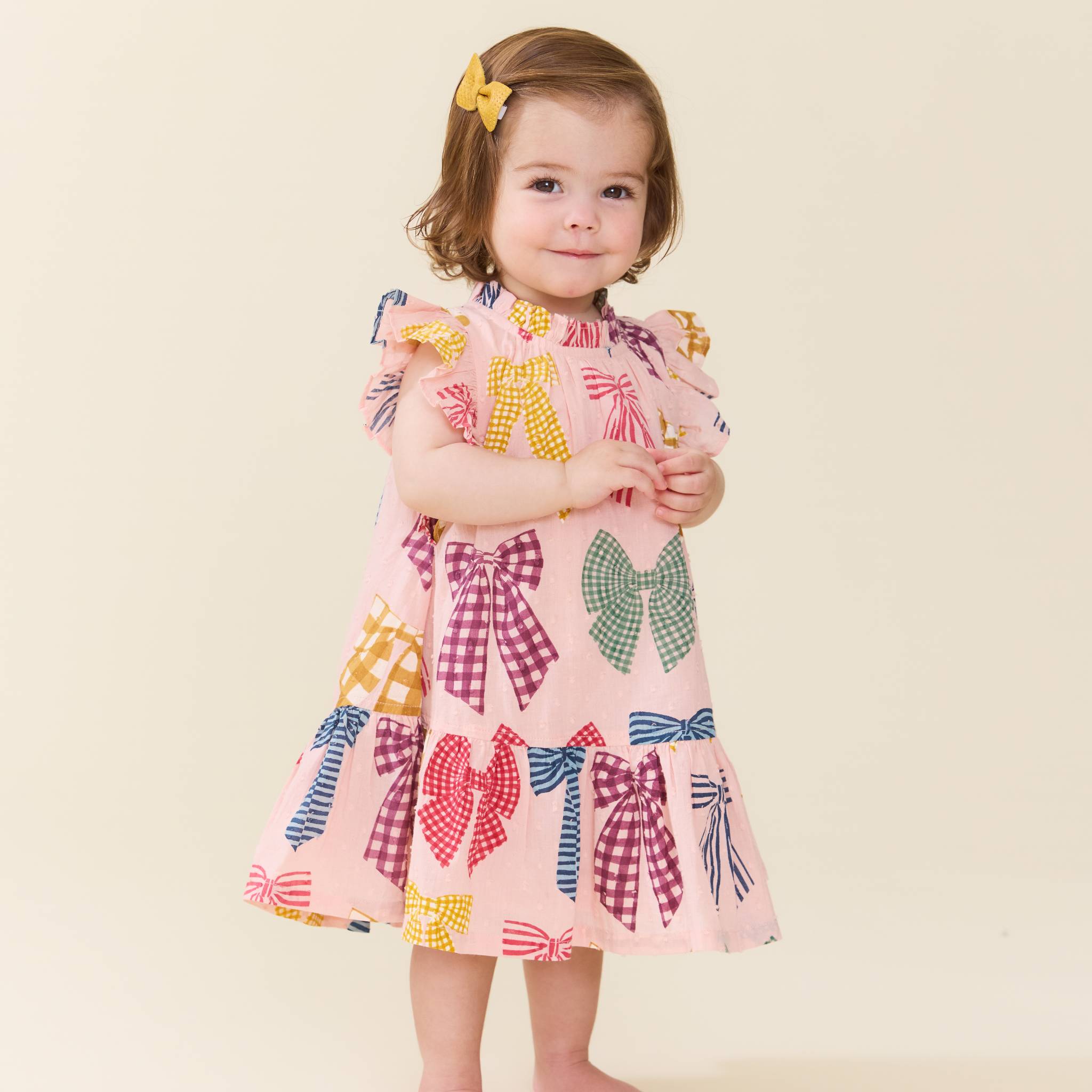 Baby Girls Ruffle Bamboo Romper - Ballet Slippers – Pink Chicken