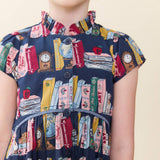 Girls Fatima Dress - Bookshelf