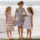 Girls Kelsey Dress - Red White and Bows