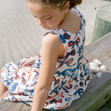 Girls Kelsey Dress - Red White and Bows