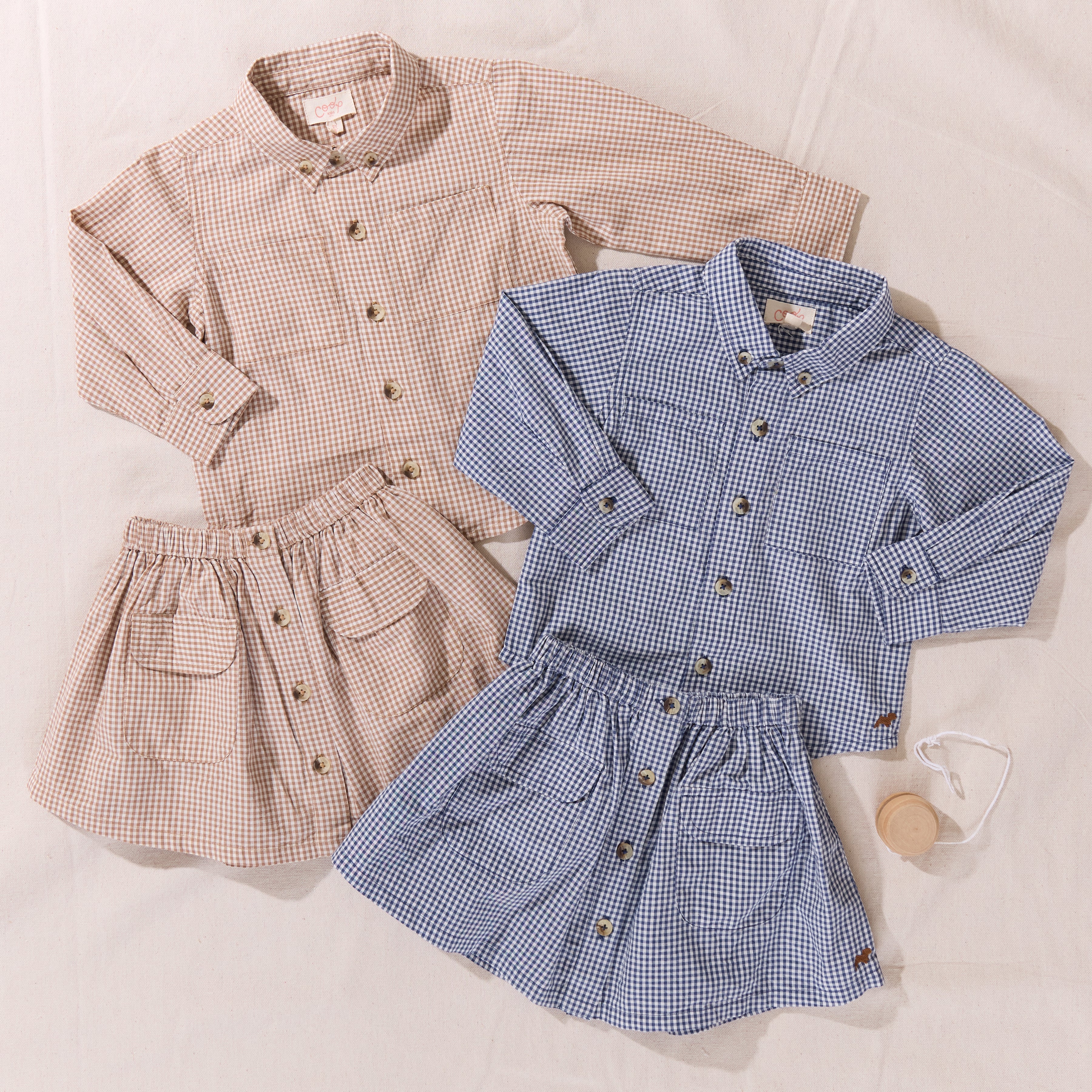 Picnic Skirt - Navy Gingham | Pink Chicken