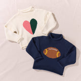 Classic Sweater - Half Heart | Pink Chicken