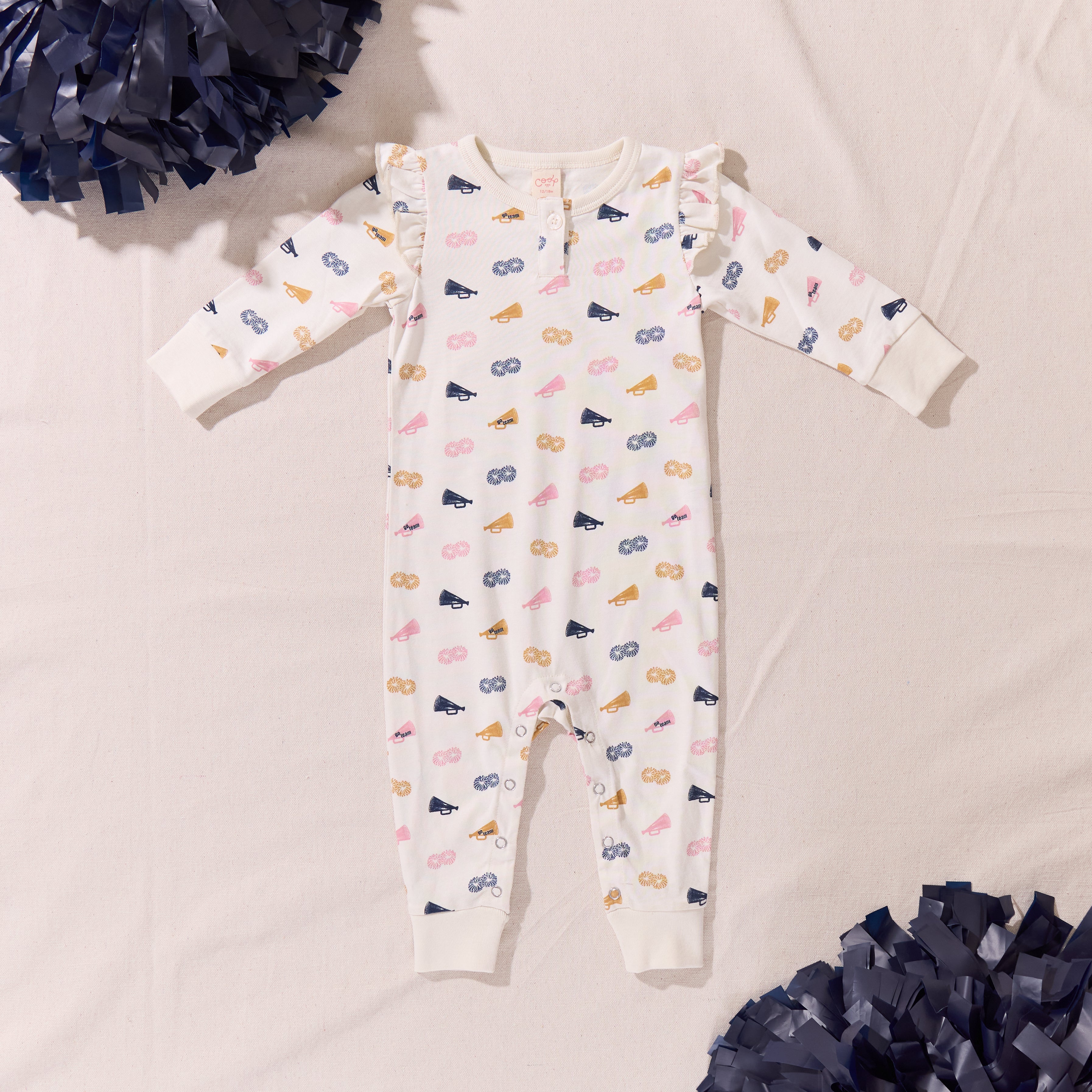 Baby Park Ruffle Romper - Cheerleading | Pink Chicken