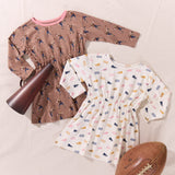 Playground Long Sleeve Dress - Football Player | Pink Chicken