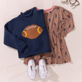 Playground Long Sleeve Dress - Football Player | Pink Chicken