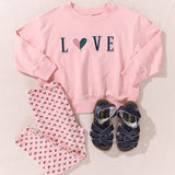 Cartwheel Legging - Pink Mini Half Hearts | Pink Chicken