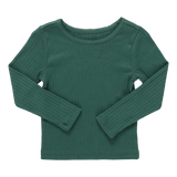 Seesaw Long Sleeve Rib T-shirt - Pine