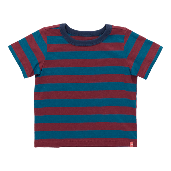 Adventure T-Shirt - Teal and Burgundy Stripe