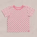 Adventure T-Shirt - Pink Mini Half Hearts | Pink Chicken
