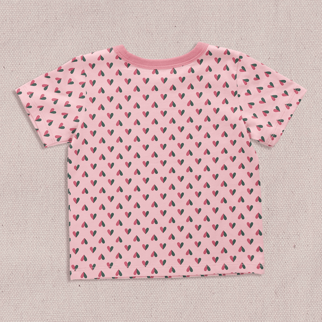 Adventure T-Shirt - Pink Mini Half Hearts | Pink Chicken