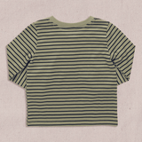 Scout Long Sleeve Henley T-Shirt - Green Mini Stripe | Pink Chicken