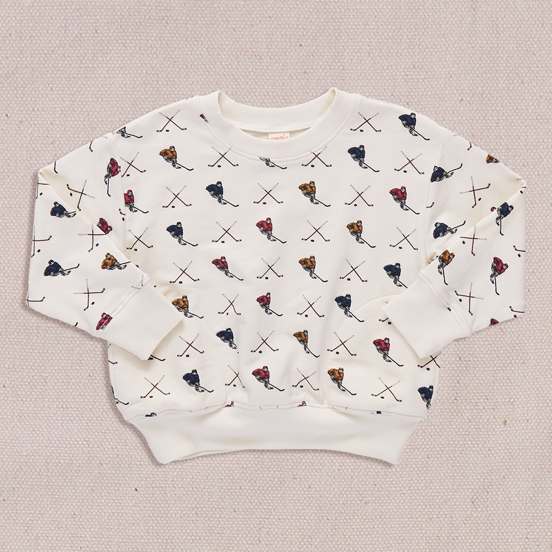 Play Sweatshirt - Hockey Player | Pink Chicken