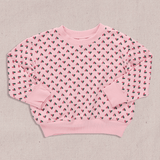 Play Sweatshirt - Pink Mini Half Hearts | Pink Chicken