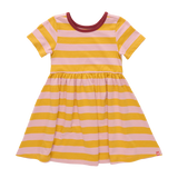 Sunny Dress - Pink and Yellow Stripes