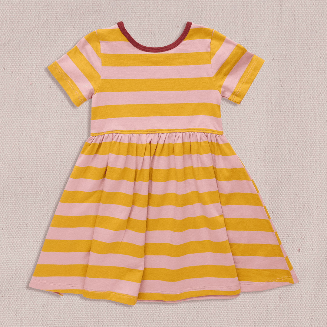 Sunny Dress - Pink and Yellow Stripes | Pink Chicken
