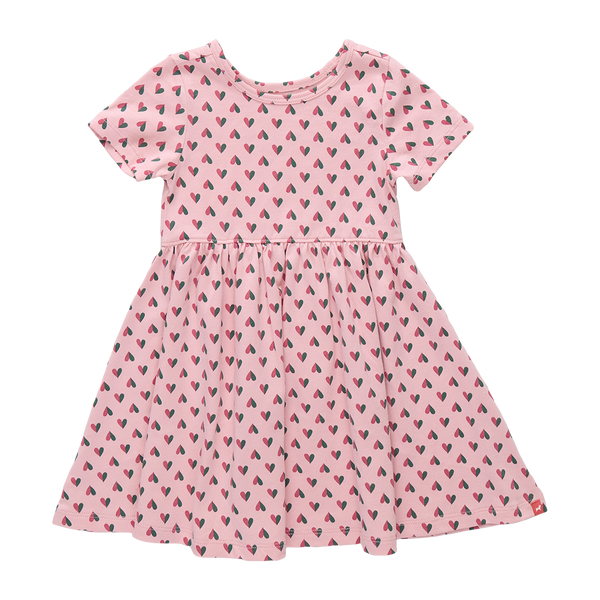 Sunny Dress - Pink Mini Half Hearts