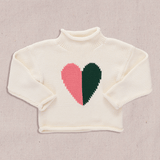 Classic Sweater - Half Heart | Pink Chicken