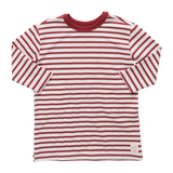 Hopscotch Long Sleeve Dress - Dark Red Stripe