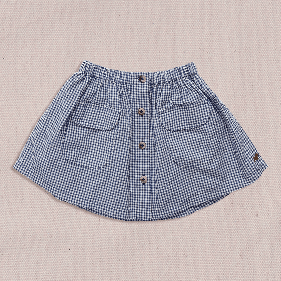 Picnic Skirt - Navy Gingham | Pink Chicken