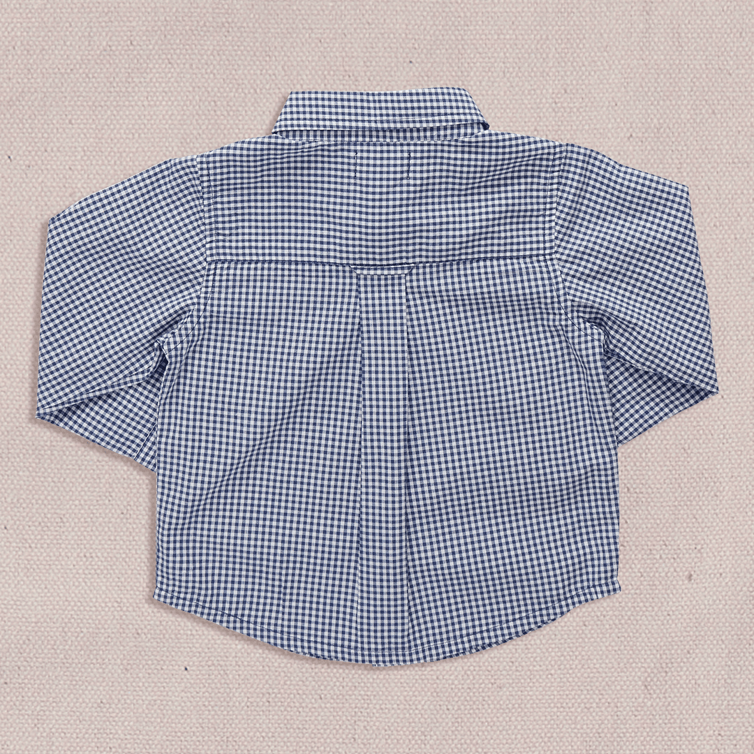 Explorer Oxford Shirt - Navy Gingham | Pink Chicken