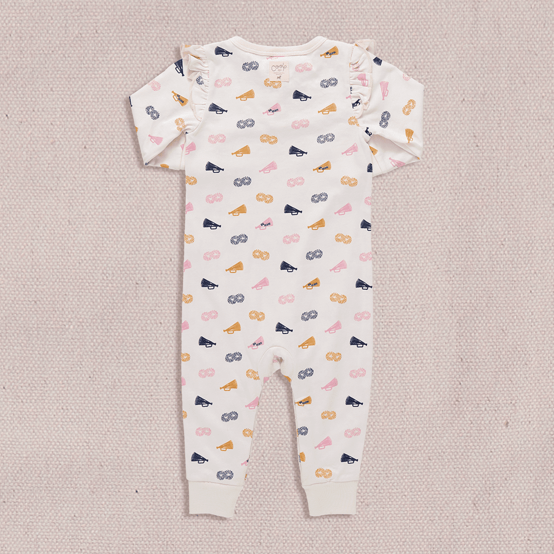 Baby Park Ruffle Romper - Cheerleading | Pink Chicken