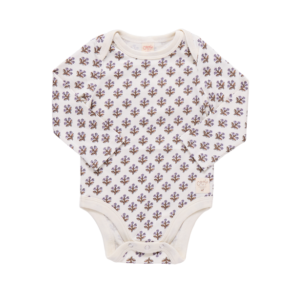Baby Wonder Bodysuit - Mini Lavender Block Floral