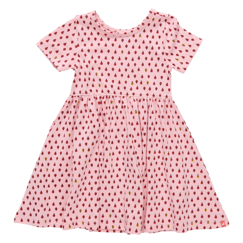 pink chicken dresses girls amma dress Button closure on the back complete the look Coop Girls Dresses Pink