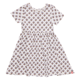 Sunny Dress - Mini Lavender Block Floral