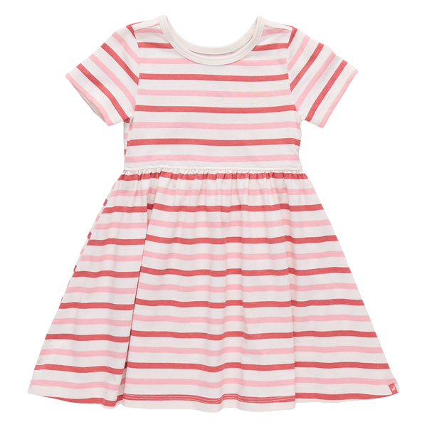 Sunny Dress - Pink and Red Stripe