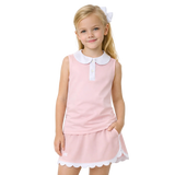Girly Girl Tank - Pink and White