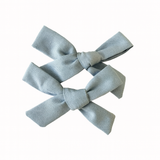 Pigtail Bows - Blue
