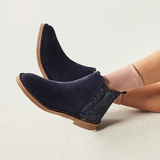 Olivia Suede Boot - Navy