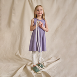 Joy Ruffle Rib Dress - Purple