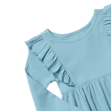 Playdate Rib Dress - Light Blue