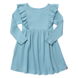 Playdate Rib Dress - Light Blue